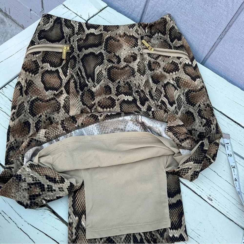 Vintage Michael Kors Sz 6 Snake Mamba Print Knit Pencil Skirt Side Zip Lined EUC